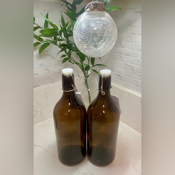 Amber Glass Bottles for Home Dining - Picture 2 of 4